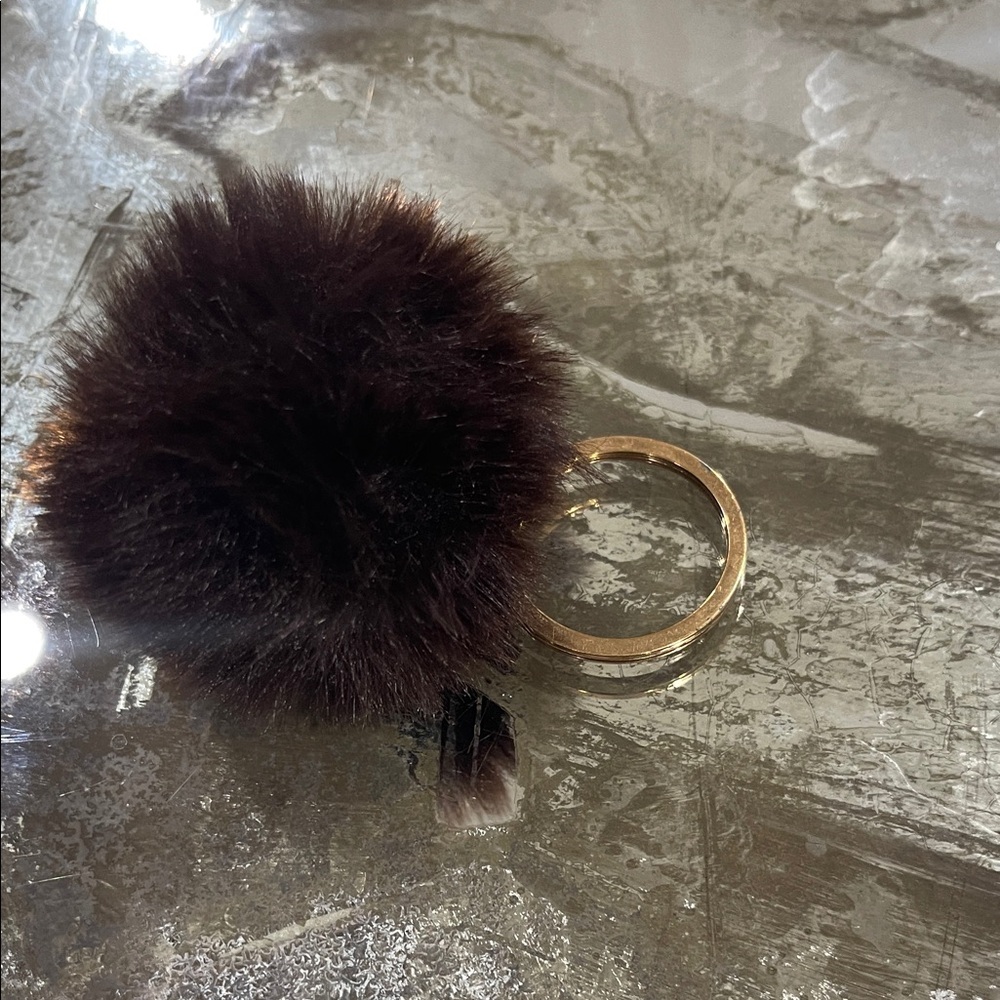 Elegant Brown Fur Keychain Accessory